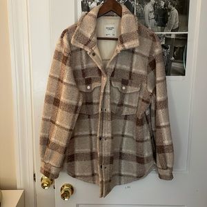 Abercrombie shearling shacket